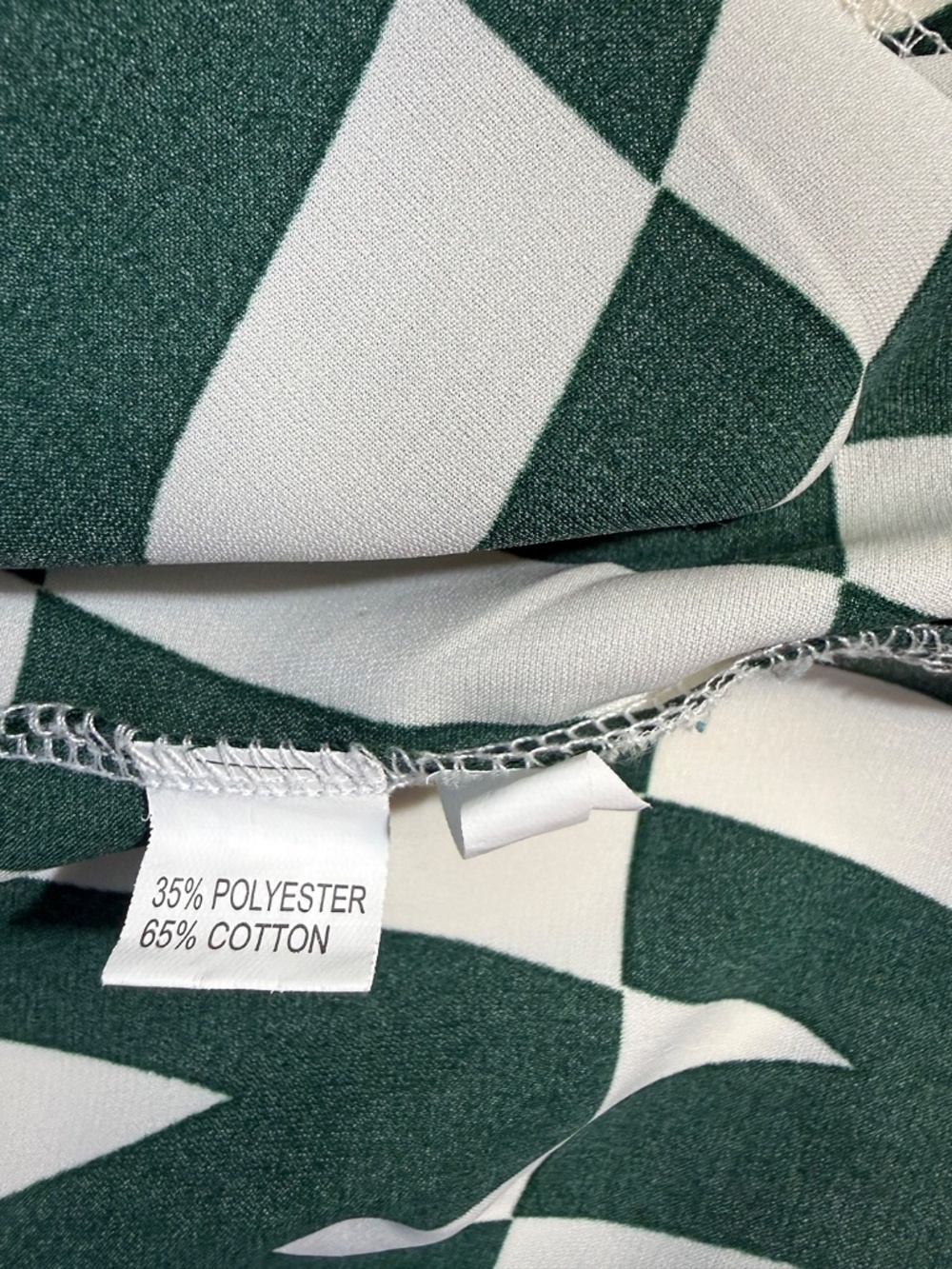 C YARD Green & White Geometric V-Pattern Shirt Dress - Picture 6 of 6